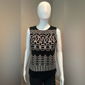 Calvin Klein Black and White Blouse size small